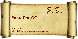 Pott Damáz névjegykártya